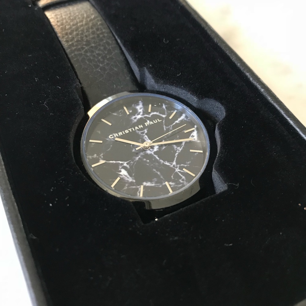 The Strand Marble Christian Paul watch (black)